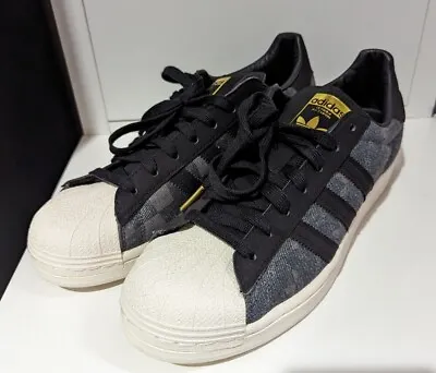 $120 • Buy Adidas X Atmos Denim Pack Core Black Sneaker Shoes