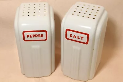 Vintage Ceramic Stove Top Salt & Pepper Shakers Art Deco Mid Century Modern • $19.99