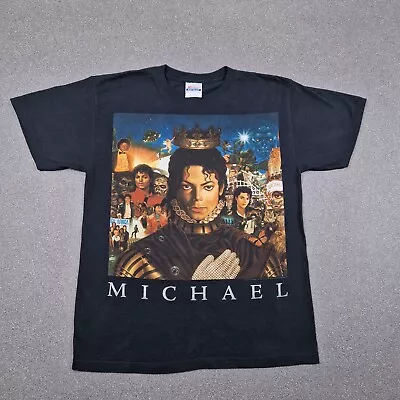 Michael Jackson Shirt Adult Medium Black King Of Pop MJ Tour Concert Hanes 2010 • £34.99