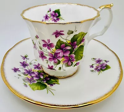 Vintage Elizabethan England Cup & Saucer Purple Violets;  Floral English Teacup • $21.99