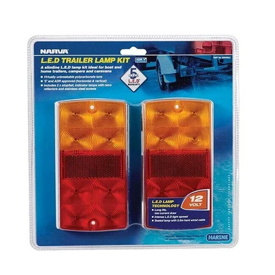 $68.45 • Buy Narva Led Trailer Lights Combo Pair Boat Tail Light Lamp Lamps 12V 93630Bl2 Two