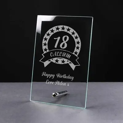 £10.81 • Buy Personalised BIRTHDAY Gift 18th/21st/30th/40th/50th/60th/70th Glass Plaque GP32