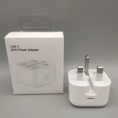 20W USB C Power Adapter Plug Charger Genuine Replacement Sealed Box For Apple UK • £7.89