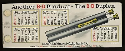 1919 B-D Fever Thermometer Celluloid Cover Ink Blotter Book • $12.95