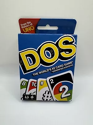 DOS Worlds Number 2 Card Game UNO Mattel Family Kids Flip Fun Gift Holiday • £4.25