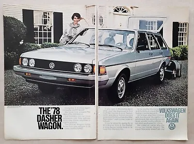 1978 Volkswagen Dasher Wagon Vintage TWO PAGE Print Ad  • $14.99