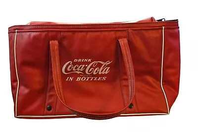 Vintage Red Coca-Cola In Bottles Vinyl Cooler Insulated Carrying Bag Tote  • $17.99