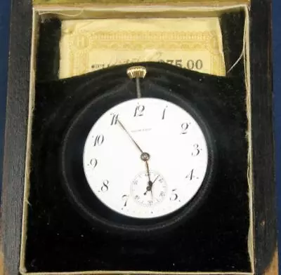 Bw 56.  E. Howard 12’s 17j Pocket Watch Movement In Original Howard Wooden Box W • $1.99