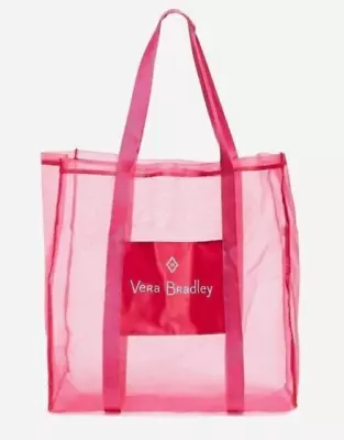 VERA BRADLEY MESH SHOPPER TOTE:NWT  FOUNDATION ROSE PINK LARGE (22  X 22  X 11 ) • $13.95