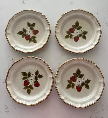 Vintage Mikasa Boho Strawberry Festival  Salad Plates Set Of 4 • $30