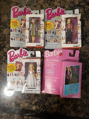 $9.95 • Buy Vintage NIB Mattel Basic Fun Barbie KeyChains  1995-97 Set Of 4