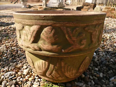 Beautiful Old Garden Pottery Green Planter 9  Diameter Possibly Ransbottom • $54.99