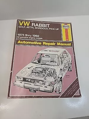 Haynes 884 Repair Shop Manual VW Rabbit Golf Jetta Scirocco Pick-up 1975-1992 • $5
