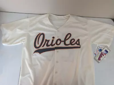 Majestic Baltimore Orioles STITCHED NEW Baseball Jersey Size 50 WHITE MLB • $51