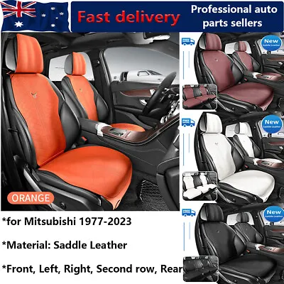 $142.20 • Buy Deluxe Leather Car Seat Covers Cushions For Mitsubishi 1977-2023Auto Accessories