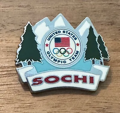 Sochi 2014 Mountains And Trees USA National Olympic Committee NOC Olympic Pin • $6