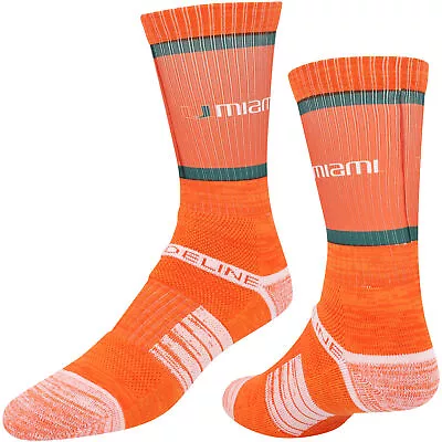 Unisex Strideline Miami Hurricanes Premium Fashion Crew Socks • $19.99