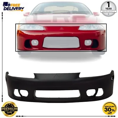 Front Bumper Cover Primed For 1997-1999 Mitsubishi Eclipse MI1000260 MR296443 • $156.59