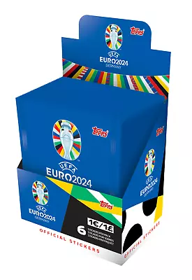 2024 Topps UEFA Euro Cup 50 Pack Soccer Sticker Box (300 Stickers) • $64.95