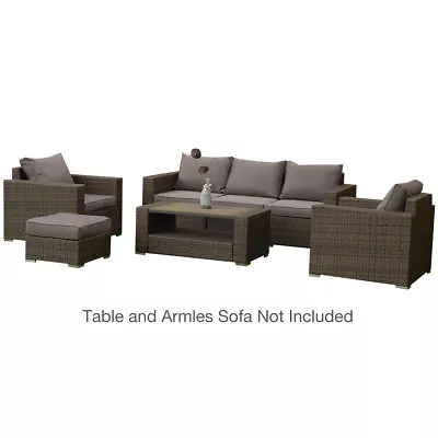 5 PCS Patio Rattan Aluminum Furniture Set Table And Armless Sofa Not Included • $599.99