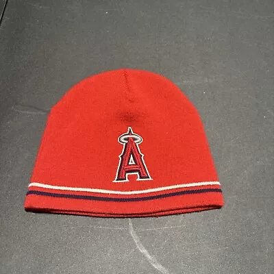 Los Angeles Angels Beanie Cap Hat Adult One Size Red Mens Acrylic MLB • $11.95