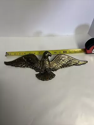 Gold Metal Eagle Wall Hanging 16 Inch Long • $14