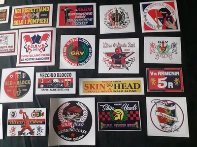 Lot De 7 Autocollants Stickers Côme Ultras Hooligans – Collection Italienne Originale