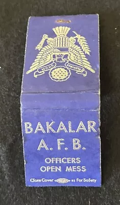 Superior Match Co Chicago Il Matchbook WWII Bakalar A.F.B. Officers Open Mess • $9.99