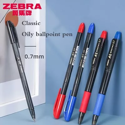 Zebra A-1 Ballpoint Pen ID-A100 (3 Pieces) 0.7mm Choose - Blue Black Or Red • $5.99