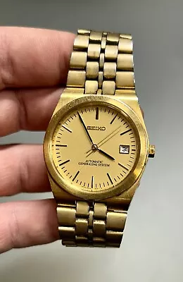 Vintage Seiko Automatic Generating System Gold Men’s Watch  • $9.99