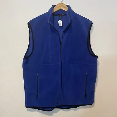 Port Authority Mens Sleeveless Lightweight Microfleece Vest With Pockets Blue • $19.95