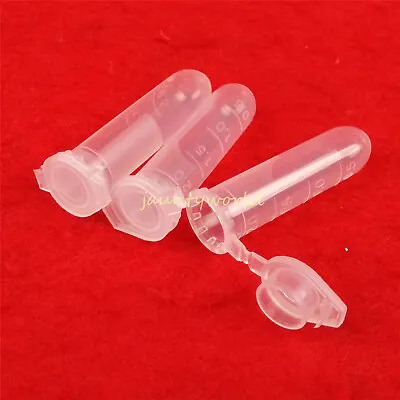 100pcs NEW Micro Centrifuge Tube Vial Clear Plastic Vials Container Snap 2ml • $6.38