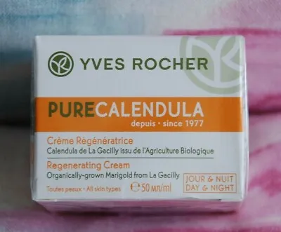 YVES ROCHER Pure Calendula REGENERATING DAY/NIGHT Cream 50ml SEALED! BN! • £17.99