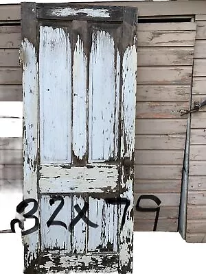 Antique Vintage Farmhouse  Door Primitive Chippy Paint 32x79 • $199