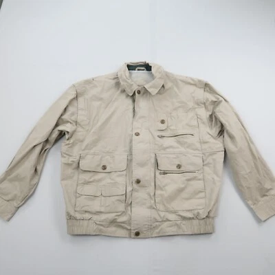 $26.99 • Buy Gant Mens Utility Jacket Size Large Beige Cotton Collared Outdoors Fishing