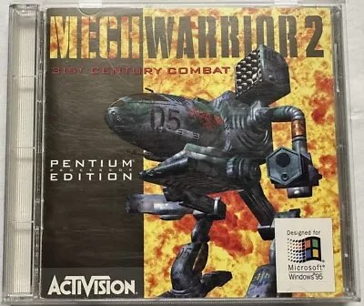 MechWarrior 2 CDROM PC Computer Game Video Vintage Windows 95 Ms-dos Activision • $5