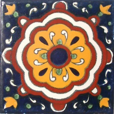 Mexican Tile Sample Wall Floor Talavera Mexico Ceramic Stairs Backsplash C#020 • $1.75