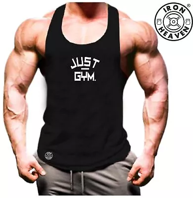 Just Gym Vest Gym Clothing Bodybuilding Training Workout Boxing Fitness Tank Top • £11.03