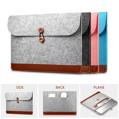 Wool Felt Laptop Sleeve Case Notebook Bag For MacBook Air Pro Retina 11  13  15  • $7.58