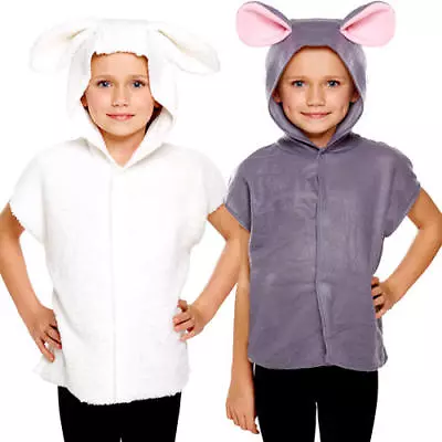 Animal Hoody Kids Fancy Dress Farm Zoo Creature Boys Girls Childrens Costume New • £11.49