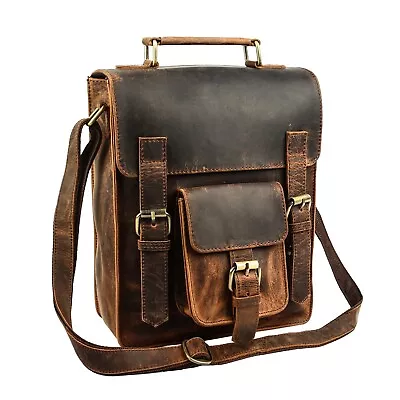 Leather Shoulder Messenger Satchel Crossbody Case Tablet Bag For Men & Women • $71.26