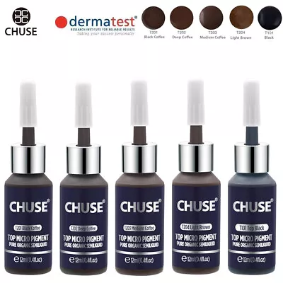 $134.95 • Buy CHUSE Permanent Makeup Eyebrow Micro Pigment Color Tattoo Ink Set 12ml*5 Bottles