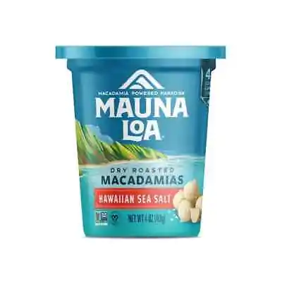 DRY ROASTED Hawaiian SEA SALT 4oz Can Mauna Loa Macadamia Nuts FRESH From Hawaii • $8