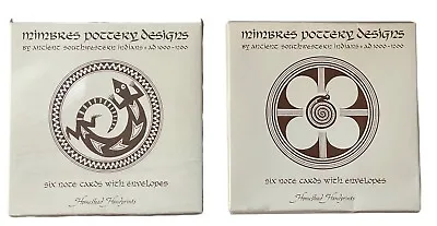 Mimbres Pottery Designs Notecards 1976 Homestead Handprints Southwestern Indians • $99.99