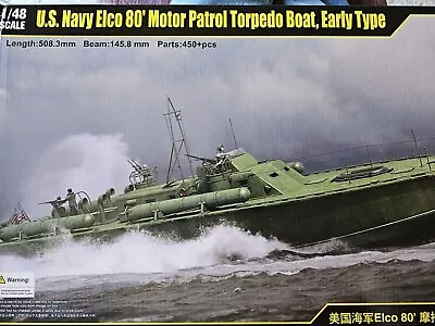 1/48 I Love Kit US Navy Elco 80' Motor Patrol Torpedo Boat Early Type Model  • $87