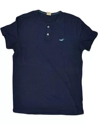 HOLLISTER Mens T-Shirt Top Small Navy Blue Cotton DW05 • £10.24