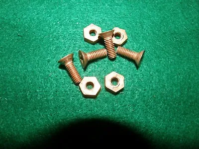 4 - Vintage Wire Recorder Copper Coated Mounting Screws & Nuts Webster Chicago  • $2.95