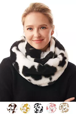 ScarvesMe Women Fashion Warm Cow Print Neck Warmer Infinity Scarf • $22.99