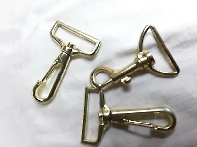 3x Heavy Duty Trigger Hooks/Clips Dog Leads Webbing Bags Straps Horse Rugs Gold  • £6.35