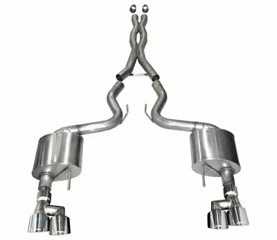 CORSA 21040 3 Xtreme C/B Exhaust Dual Rear Exit Polish For 18-23 Mustang GT • $1904.95